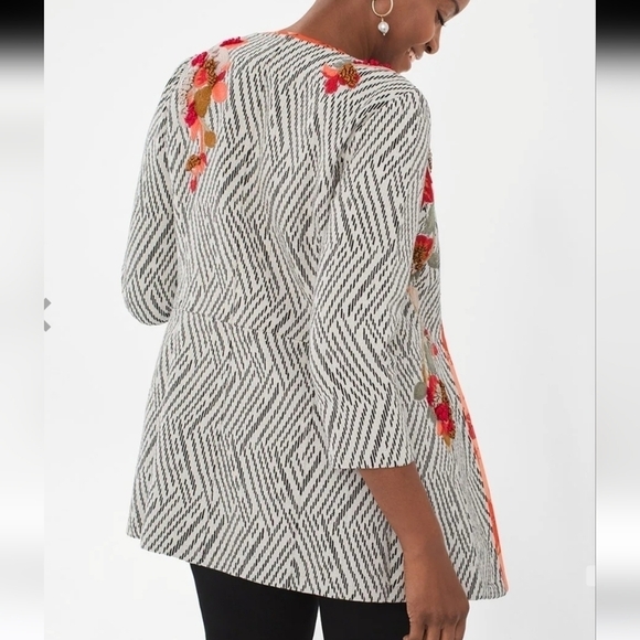 Chico's Artisan Applique women's Jacket - Picture 3 of 15